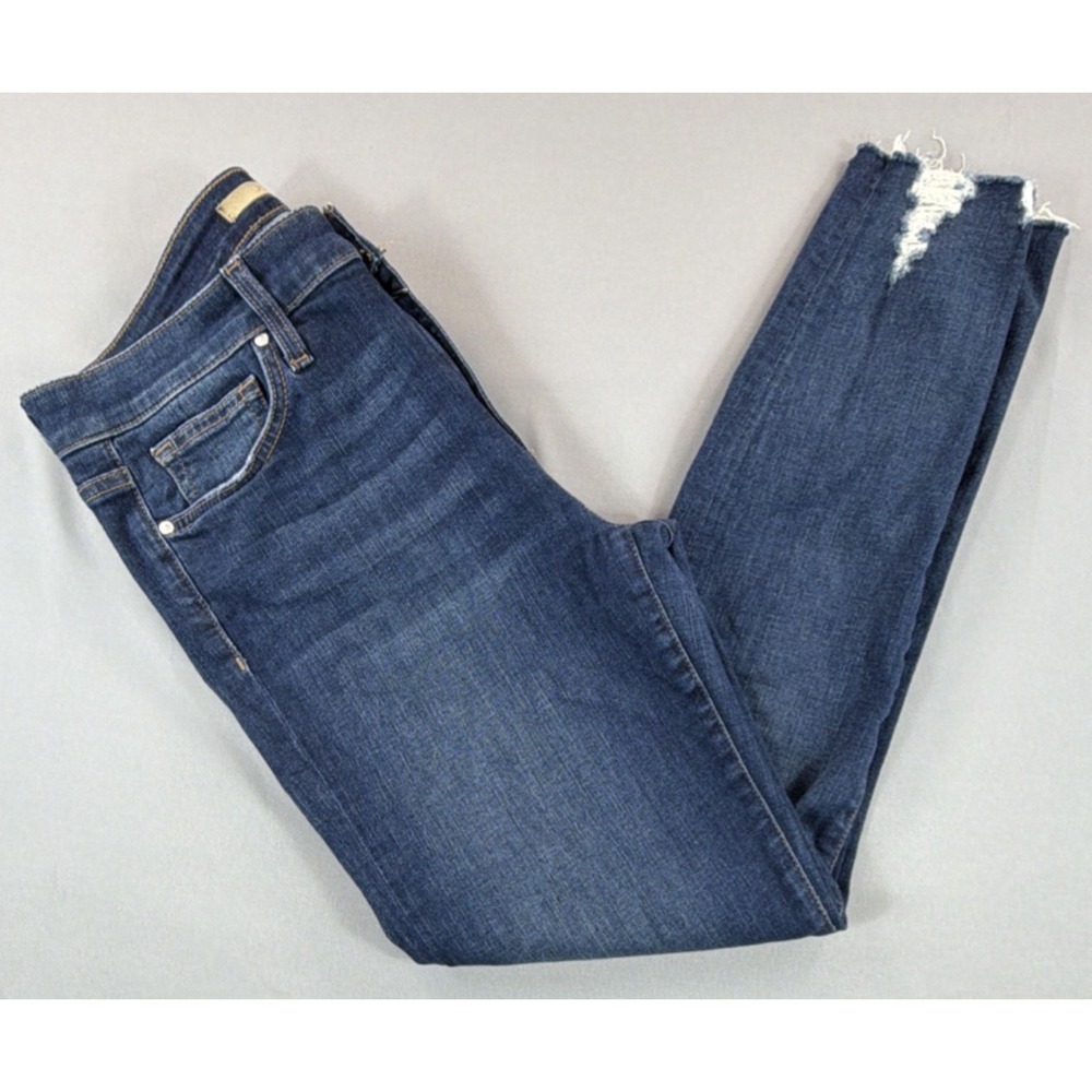 Joe's Jeans Skinny Distressed Raw Hem Blue Denim Y2K Streetwear Style Women's 31